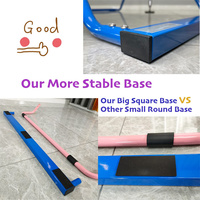 Barre de gymnastique pliable et mobile, hauteur réglable, équipement d'entraînement à domicile, barre horizontale pour enfants et filles