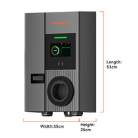Chargeur de voiture électrique domestique triphasé 11 kW avec RFID, compteur MID, écran LCD, OCPP, borne de recharge murale publique, IP55