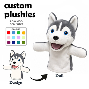 Burattino a mano in peluche a forma di cane, giocattolo interattivo educativo personalizzato, regali e accessori per bambini - Product Image 1