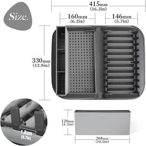 Multifunctional <b>Kitchen</b> Folding Draining Dish Fork <b>Storage</b> Sink <b>Rack</b> Drying Dish Drying <b>Rack</b> With Dish Mat - Product Image 5