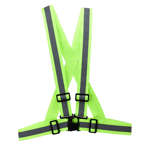 Adjustable Fluorescent Green Color <strong>Reflective</strong> Elastic Strap Safety Vest <strong>Belt</strong> - Product Image 2