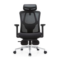 Fauteuil de direction ergonomique moderne avec repose-pieds rétractable et dossier réglable en nylon pour les zones de repos d'entreprise