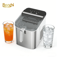 Machine à glaçons automatique portable électrique haute capacité pour la maison et l'extérieur RONCHI en acier inoxydable, capacité de 12 kg/24h