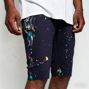 Pantalones Cortos de Mezclilla Casuales de Verano para Hombre, Estilo Vintage, Diseño Personalizado, Transpirables, Cintura Media, <span class=keywords><strong>con</strong></span> Botones, Estilo <span class=keywords><strong>Pintura</strong></span> al Óleo - Product Image 3