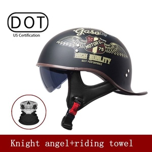 Casco de Motocicleta para Hombre y Mujer, Estilo Veraniego, Medio Casco, Diseño Retro. Casco Ligero y Portátil <span class=keywords><strong>con</strong></span> Visera Interior. - Product Image 4