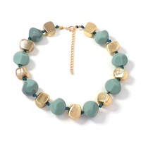 Collier artisanal Zooying, simple, frais, tendance, géométrique, en résine perlée, multicolore, décontracté