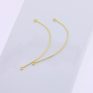 Boucles d'oreilles artisanales hypoallergéniques, crochets de boucles d'oreilles en acier inoxydable or argent 65mm pour <span class=keywords><strong>la</strong></span> fabrication de bijoux à bricoler soi-même - Product Image 2