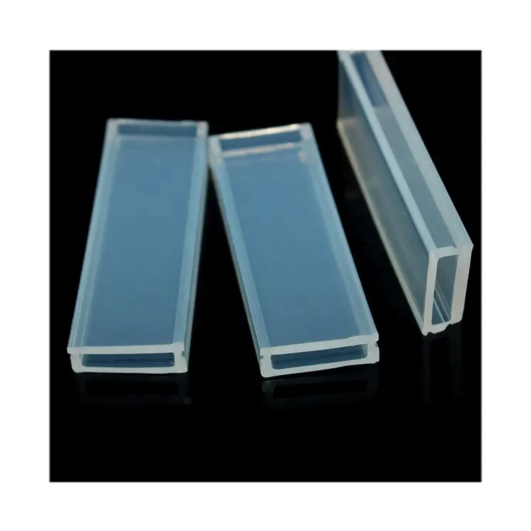 Custom extrusion aging resistance clear rectangular silicone tube