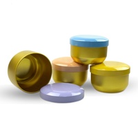 En gros, petits pots ronds en fer blanc pour peinture, safran, café, épices, thé, lait et chewing-gum