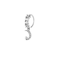 Anneau de nez avec pendentif lune, style européen-américain simple et tendance, bijoux de piercing corporel en zircon, cadeau pour femme