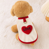 Manteau d'hiver chaud en coton rembourré pour animaux de compagnie, motif dessin animé mignon, avec trou pour harnais en D, pour chiots et chatons de petite et moyenne taille