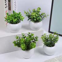 Mini plante artificielle, petite plante succulente en pot, verdure en plastique, plante artificielle pour la décoration de bureau et de la maison