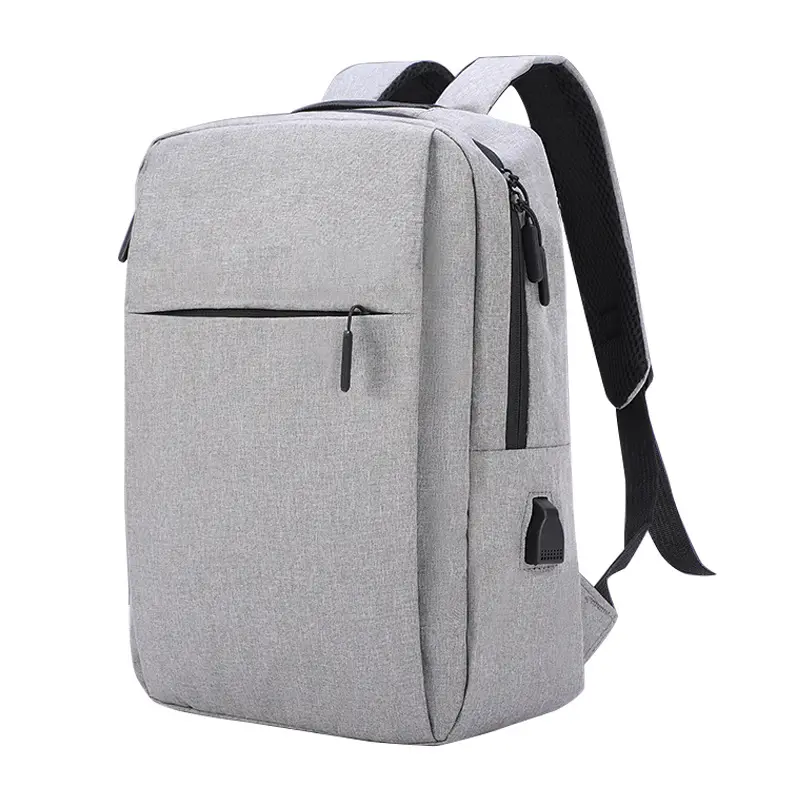 Sacoche pour ordinateur portable de grande capacité Sac à dos avec chargeur USB Sacoche pour ordinateur portable avec logo personnalisé de grande capacité