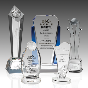 Premios de cristal personalizados Noble Trofeo Earth Blue Endeavour Globe Crystal Award - Product Image 6