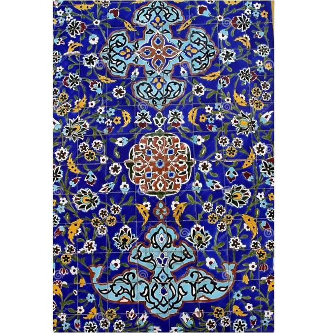 Piastrelle di ceramica fatte a mano islamiche pannello artistico fatto a mano per piastrelle da parete 600*600mm piastrelle per pavimenti per decorazioni interne ed esterne