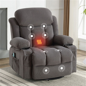 Sillón Reclinable Personalizable de 1 Plaza con Calefacción y Función de Balanceo para Sala de Estar W1521S00029, Sillón Reclinable Extra Grande - Product Image 1