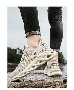Men's Light Weight Breathable Mesh Casual Chunky Shoes With Hollow Design For <b>Outdoor</b> Sports And Fashion Trends - Product Image 5