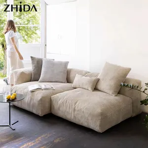 ז 'ידה מודולרי מודרני סלון ספה ערכת בד קוקורדורוי ספה