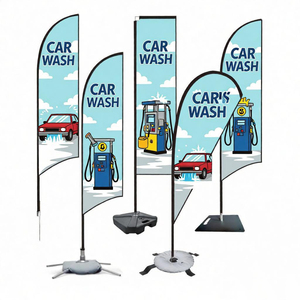 Customizable Polyester Feather Teardrop Flags-Wind-Resistant Fiberglass Flagpole for Long-Lasting Event and Promotion