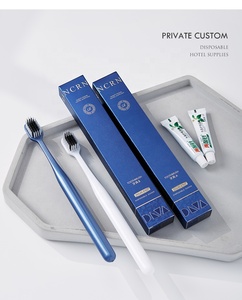 Set di spazzolino da denti personalizzato di lusso Kit dentale per Hotel alla rinfusa con Logo alberghi usa e getta forniture per gli ospiti - Product Image 3