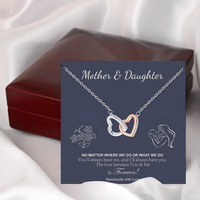Chaîne ajustable personnalisée en cuivre plaqué classique, boîte cadeau, carte de message, marque UIONEN, artisanat DIY 097 pour anniversaire, Noël