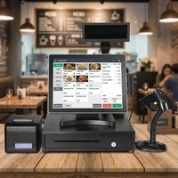 PC tout-en-un de qualité industrielle 17 pouces, écran tactile capacitif 10 points, pour kiosque de restauration en libre-service