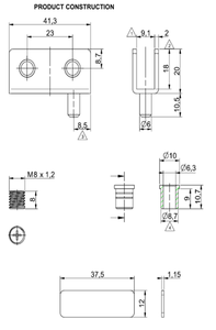 Hiện đại mềm đóng đồ nội thất bắt phụ kiện thép không gỉ Kính cửa tủ pivot bản lề - Product Image 4