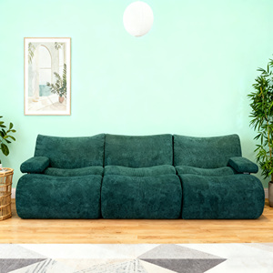 Milan Thiết Kế Tối Giản Lụa Len Bọc Cắt <span class=keywords><strong>Sofa</strong></span> Thiết Lập Cho Phòng Khách Lớn Với Chân Không Nén Miếng Bọt Biển Làm Đầy - Product Image 1