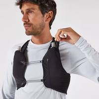 Gilet d'hydratation de course léger et respirant avec pochette souple réfléchissante, support téléphone, en nylon portable, pour homme