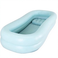 Baignoire gonflable rectangulaire en PVC, pliable, surélevée, pour soins et aide à la baignade, directement de l'usine transfrontalière