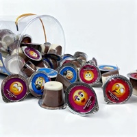 SLEZI FOOD Biscuits au chocolat solide en forme de gobelet, émoticônes mignons, confiture, multicolores, 20g, collation pour enfants