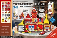 ELI TOYS Blocs Magnétiques Station de Pompiers 31 Pièces 3,75 CM Jouet Éducatif STEM pour Jeu de Rôle Sauvetage Incendie Camion de Pompiers/Hydrant/Extincteur