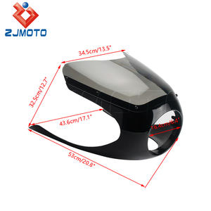 Demi carénage universel de style café racer avec pare-brise pour phares ronds de 6 à 1/4 pouces pour Yamaha Suzuki Honda <span class=keywords><strong>Kawasaki</strong></span> BMW - Product Image 6