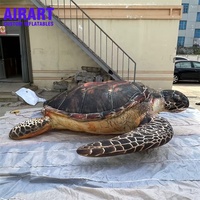 Modèle de tortue de mer géante gonflable de 4 m pour aquarium et parc marin, ballon animal marin