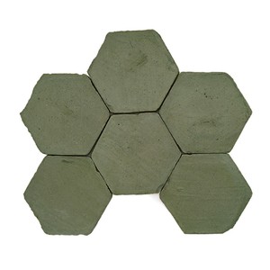Piastrelle Esagonali Chroma Olive 10cm Finitura Opaca per Pareti e Pavimenti - Product Image 1