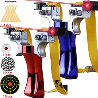 Lance-pierre en résine laser quatre couleurs avec poignée épaissie, pression rapide et double spirale pour la chasse et le tir en extérieur - 14+ Entertainment