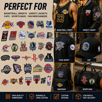 Desain logo klub basket Patch bordir,, dapat disetrika pada pakaian, Label Patch bordir