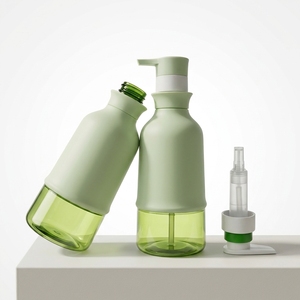 <span class=keywords><strong>Bouteille</strong></span> pompe en plastique bicolore mate <span class=keywords><strong>de</strong></span> 500 ml |   Emballage vide pour shampoing, gel douche et nettoyant visage |   Vente en gros d'usine - Product Image 2