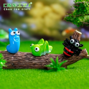 Mikrolandschaften mit großäugigen Insekten, Fröschen, Bienen, Garten-Dekorationsartikel zum Selbermachen, kleine Desktop-Ornamente. - Product Image 3