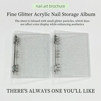 Fine Glitter Acrylique Nail Storage Album Couleur Échantillon Affichage Livre Ongles Conseils Couleur Affichage Livre pour Nail Art Préforme Outil