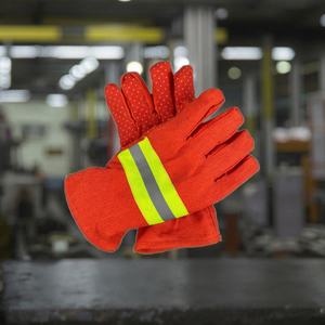 Gants de sécurité personnalisables en gros, directement de l'usine, en coton orange, pour la lutte contre les incendies et les secours, ignifuges et résistants à la chaleur - Product Image 1