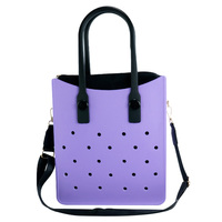Sac fourre-tout tendance 2025 pour ordinateur portable, imperméable en EVA, sac à main de plage multicolore et durable pour femme