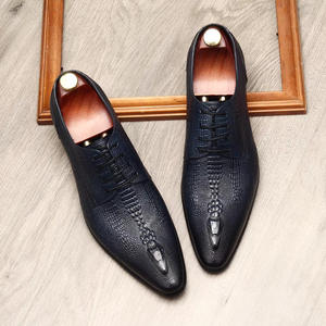 2025 Ltaly Marche Style Hommes Chaussures Habillées À La Main Personnalisé En Cuir Véritable En Gros Pointu Oxford Chaussures - Product Image 1