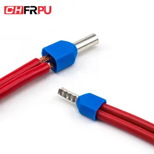 Chfrpu cách điện Twin Cord End thiết bị đầu cuối đồng thau đóng hộp đôi dây uốn ferrule te0508 te2508 te4009