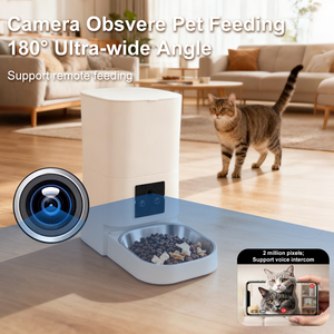 Distributeur automatique intelligent de nourriture pour animaux de compagnie 6,5 L, durable, avec caméra et minuterie pour chiens et chats, distributeur automatique de nourriture pour chats en plastique - Product Image 3