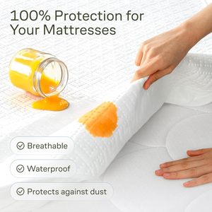 Protector de Colchón 100% Impermeable - Protección de 360 Grados Contra Derrames, Manchas y Accidentes para Padres y Dueños de Mascotas - Silencioso - Product Image 4