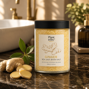 Sal de Baño de Jengibre y Sal Marina, Exfoliante Natural, Calmante, Hidratante y Relajante, Sal de Baño Herbal - Product Image 1