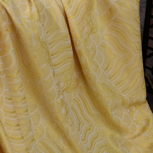 Cao cấp retro nhà quần áo vải thời trang mô hình sóng Jacquard lụa satin nhẹ mềm cho nghệ thuật trang trí - Product Image 4