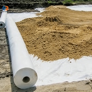 <span class=keywords><strong>Géotextile</strong></span> non tissé en polyester anti-âge industriel de 400 g pour la construction routière - Product Image 2