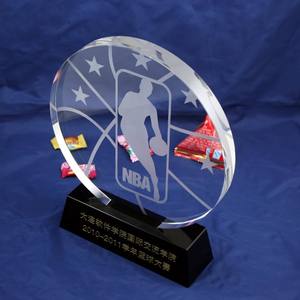 <span class=keywords><strong>Trofeo</strong></span> Deportivo Personalizado de la <span class=keywords><strong>NBA</strong></span> con Diseño de Animal en Cristal, Grabado Redondo y Premio con Impresión Láser - Product Image 1
